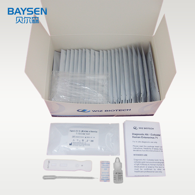 Fixed Competitive Price Lh Ovultaion Test Strips - IgM antibody Enterovirus 71 EV71 rapid test kit EV 71 antiboday – Baysen