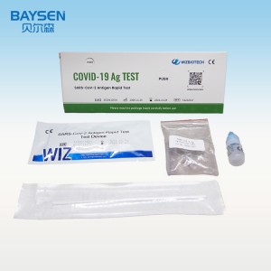 CE aprobita SARS-CoV-2 Antigen Rapida Test-Memsta Hejma Uzo