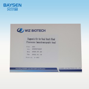 Diagnostisk sett for fekal okkult blod (fluorescensimmunokromatografisk analyse