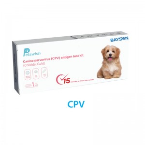 Koloidal Gold Canine Parvovirus CPV Antigen tès twous