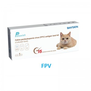 Koloidal Gold Feline panleukopenia virus (FPV) twous tès antijèn