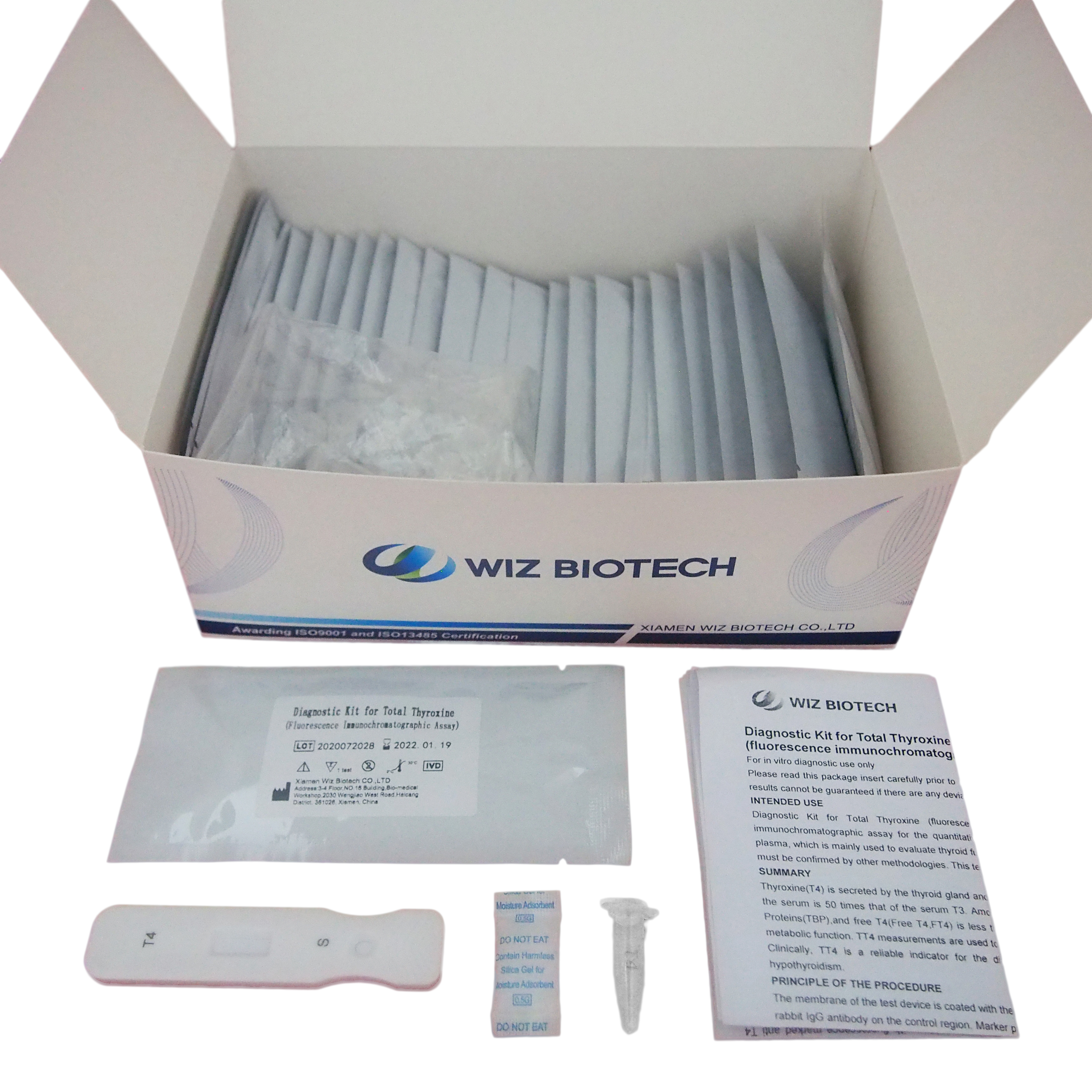 Excellent quality Colloidal Gold Rapid Test Kits - One step cheap Diagnostic Kit for Total Thyroxine with buffer – Baysen